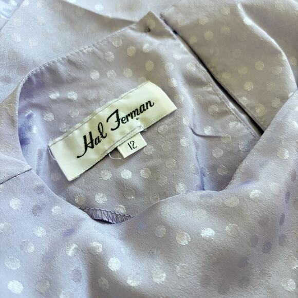 Vintage Hal Ferman Shift Midi Dress Dress 12 Purple - Picture 7 of 7